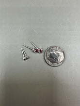 Load image into Gallery viewer, ruby stud earrings in gold - 2mm
