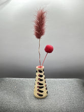 Load image into Gallery viewer, tiny pink and black vase
