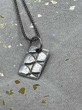 Load image into Gallery viewer, rectangle silver scale necklace
