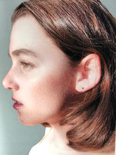 Load image into Gallery viewer, tiny silver 5-pointed star stud earrings
