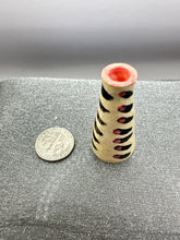 Load image into Gallery viewer, tiny pink and black vase
