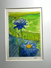 Load image into Gallery viewer, Blue water lilies
