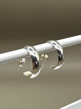 Load image into Gallery viewer, thick silver hoops
