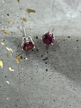 Load image into Gallery viewer, red spinel stud earrings - 3mm
