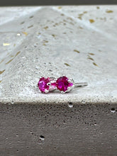 Load image into Gallery viewer, lab grown ruby stud earrings - 3mm
