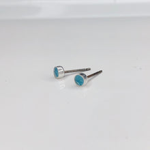 Load image into Gallery viewer, teal enamel earrings
