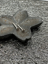 Load image into Gallery viewer, tiny silver 5-pointed star stud earrings
