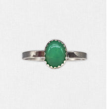 Load image into Gallery viewer, oval green chalcedony ring
