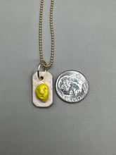 Load image into Gallery viewer, chartreuse cameo pendant
