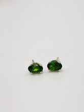 Load image into Gallery viewer, green chrome diopside earrings
