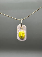 Load image into Gallery viewer, chartreuse cameo pendant

