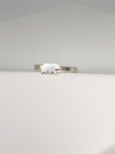 Load image into Gallery viewer, silver bear ring with flat band
