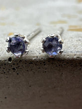 Load image into Gallery viewer, iolite earrings - 2mm
