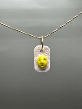 Load image into Gallery viewer, chartreuse cameo pendant
