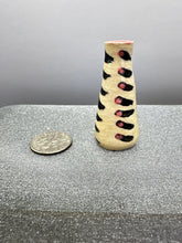 Load image into Gallery viewer, tiny pink and black vase
