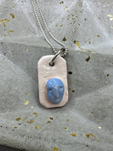 Load image into Gallery viewer, blue cameo pendant
