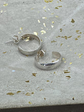 Load image into Gallery viewer, thick silver hoops
