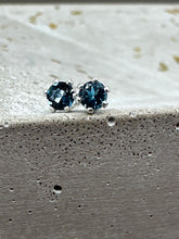 Load image into Gallery viewer, london blue topaz stud earrings - 3mm
