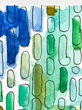 Load image into Gallery viewer, Green and blue shapes
