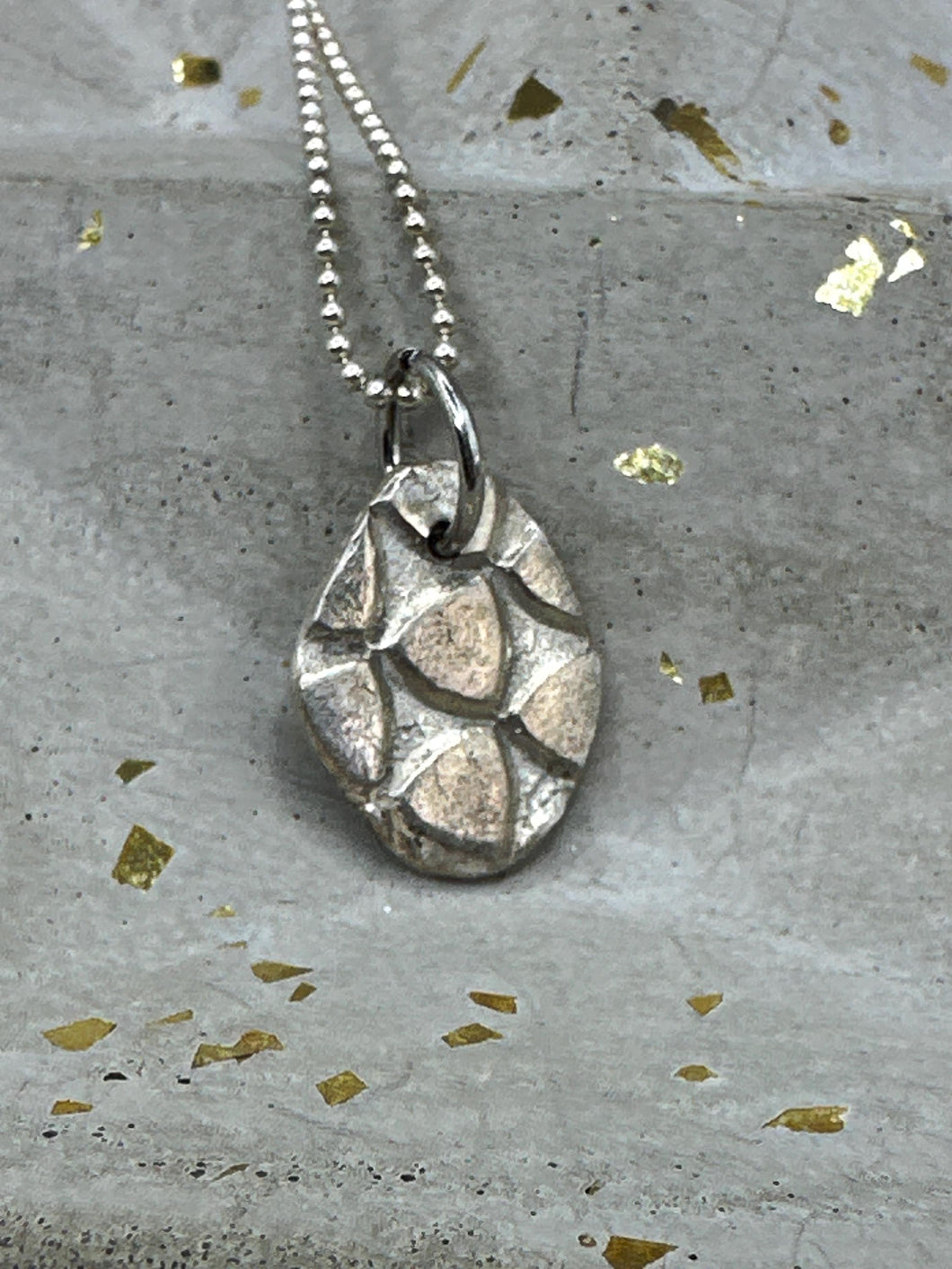 silver scale necklace