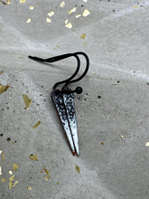 Load image into Gallery viewer, black and white enamel spike earrings
