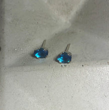 Load image into Gallery viewer, oval apatite stud earrings

