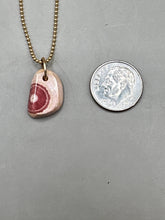 Load image into Gallery viewer, rhodochrosite slice pendant
