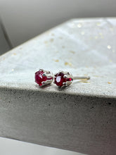 Load image into Gallery viewer, natural ruby stud earrings - 3mm
