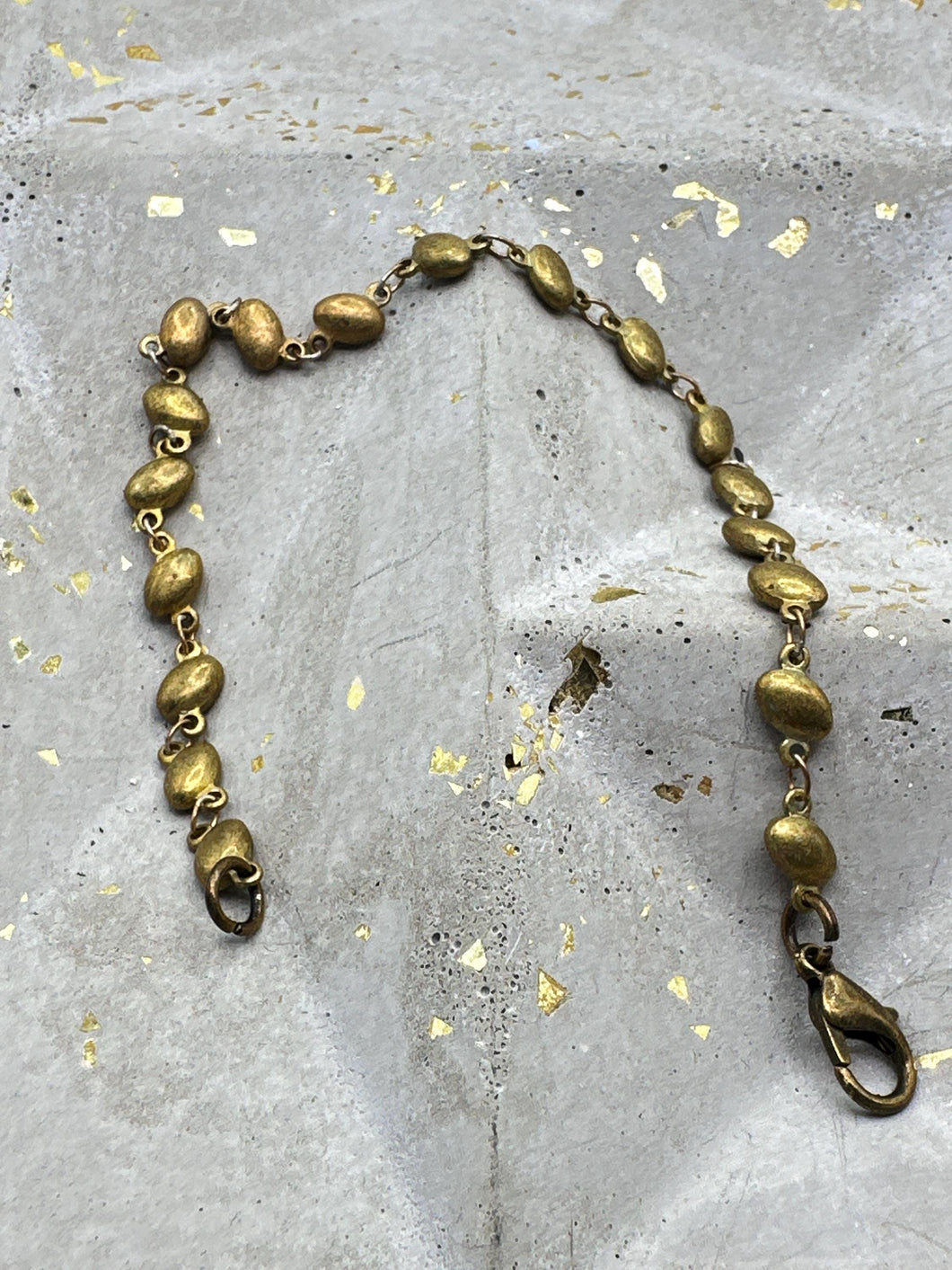 ovals brass chain bracelet