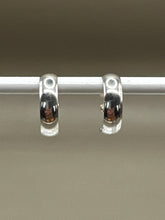 Load image into Gallery viewer, thick silver hoops
