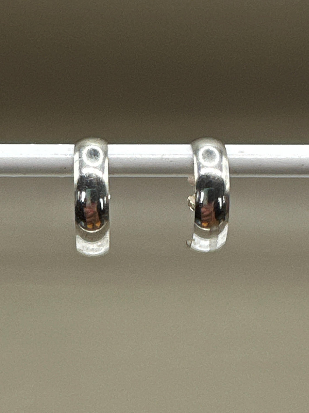 thick silver hoops