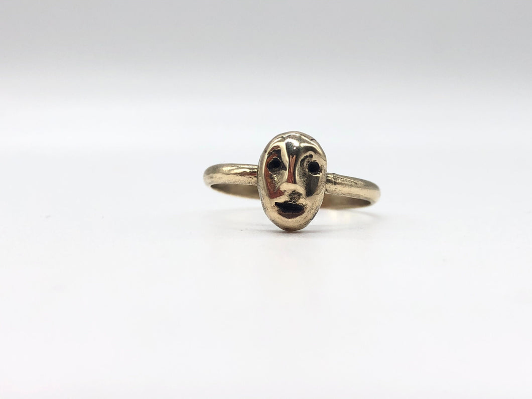 face ring I in 14K gold