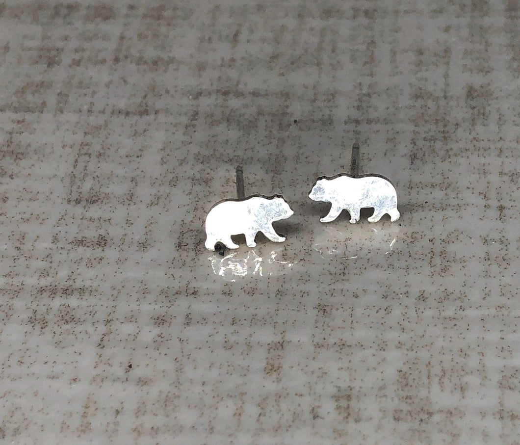 tiny bear earrings