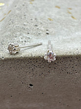 Load image into Gallery viewer, white diamond stud earrings - 2mm

