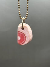Load image into Gallery viewer, rhodochrosite slice pendant

