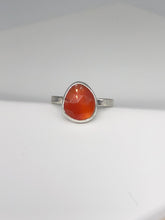 Load image into Gallery viewer, bezel set carnelian ring
