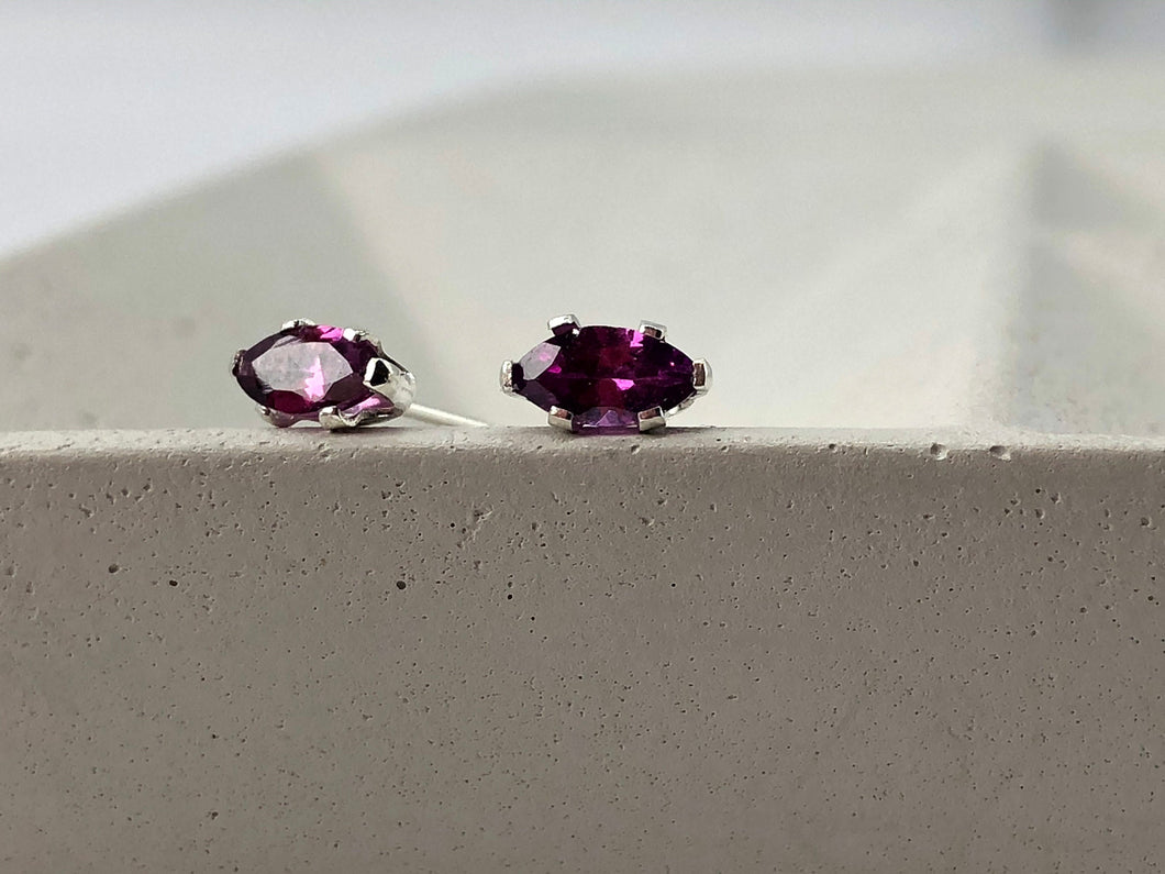 rhodolite earrings