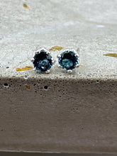 Load image into Gallery viewer, london blue topaz stud earrings - 3mm
