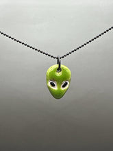Load image into Gallery viewer, green alien necklace
