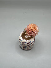 Load image into Gallery viewer, mini vase with blue and purple

