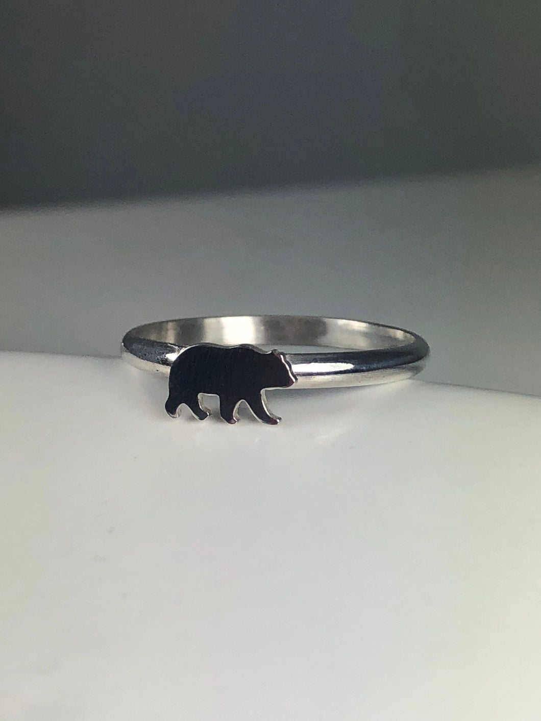 silver bear ring