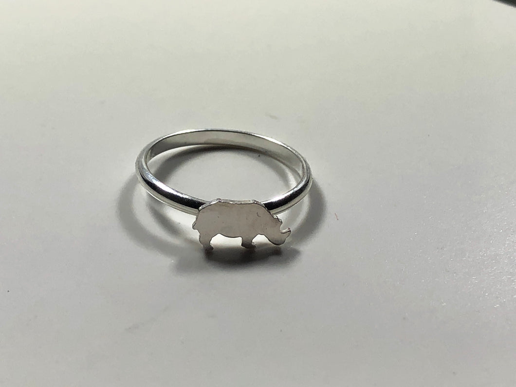 silver rhino ring