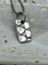 Load image into Gallery viewer, rectangle silver scale necklace
