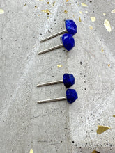 Load image into Gallery viewer, lapis lazuli stud earrings - larger size
