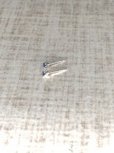 Load image into Gallery viewer, blue sapphire stud earrings - 2mm
