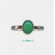 Load image into Gallery viewer, oval green chalcedony ring

