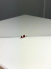 Load image into Gallery viewer, ruby stud earrings - 2mm
