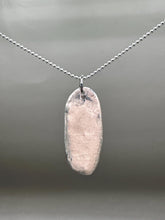 Load image into Gallery viewer, navy triangles pendant
