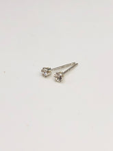 Load image into Gallery viewer, tiny white topaz studs - 2mm
