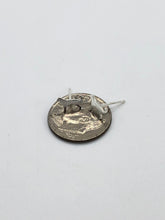 Load image into Gallery viewer, tiny silver dog stud earrings
